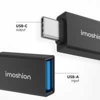 imoshion  2x USB-C (Stecker)-auf-USB-A 3.1 (Buchse)-Adapter – OTG – Schwarz