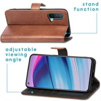 imoshion Luxuriöse Klapphülle OnePlus Nord CE 5G - Braun