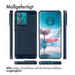 imoshion Brushed Back Cover Motorola Edge 40 Neo - Dunkelblau