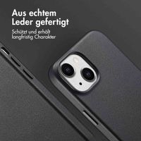 Accezz MagSafe Leather Backcover für das Apple iPhone 14 - Onyx Black