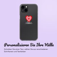 Personalisierte Hülle mit Herz iPhone 12 (Pro) - Transparent