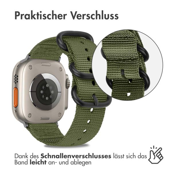 imoshion Nylonarmband für das Apple Watch Series 1-10 / SE / Ultra (2) - 42/44/45/46/49 mm - Grün