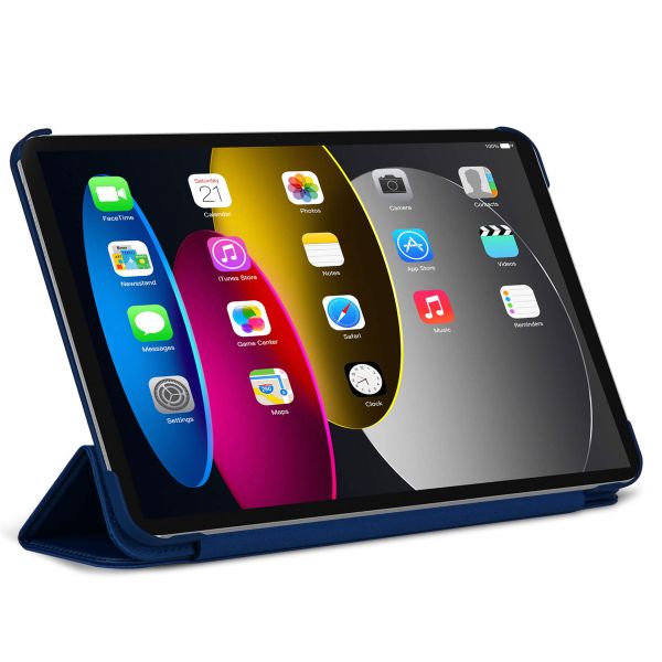 Decoded Textured Sillicon Slim Cover für das iPad 10 (2022) 10.9 Zoll - Navy Peony