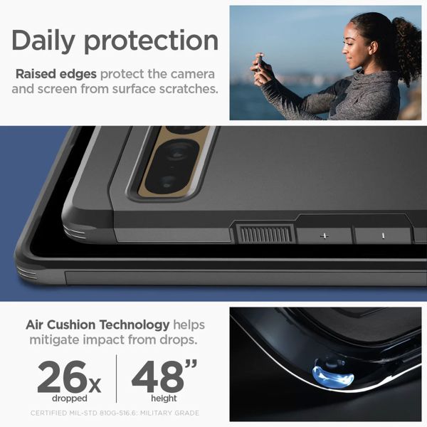 Spigen Tough Armor Backcover für das Google Pixel 7 Pro - Schwarz