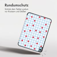 imoshion Design Trifold Klaphülle Apple iPad 11 (2025) 11 Zoll A16 / iPad 10 (2022) 10.9 Zoll - Cherry Check