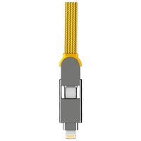 Rolling Square inCharge® XL 6-in-1-Schnellladekabel - 30 cm - Yellow