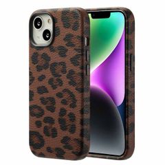 Selencia Sabi Backcover Leopardenmuster mit MagSafe Apple iPhone 14 - Mocha Brown
