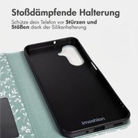 imoshion Design Klapphülle Samsung Galaxy S25 FE - Smoke Green Flowers
