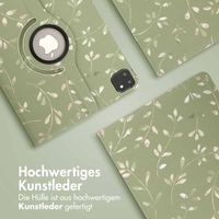 imoshion 360° drehbare Design Klapphülle für das iPad Pro 11 (2024) M4 - Green Flowers