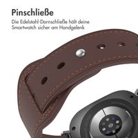 imoshion Lederarmband für die Samsung Galaxy Watch Ultra (2024/2025) - Dunkelbraun