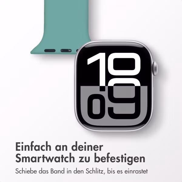 imoshion Pflegekräfte Silikonarmband für das  Apple Watch Series 1 t/m 9 / SE (38/40/41 mm) | Series 10 / 11 (42 mm) - Grün