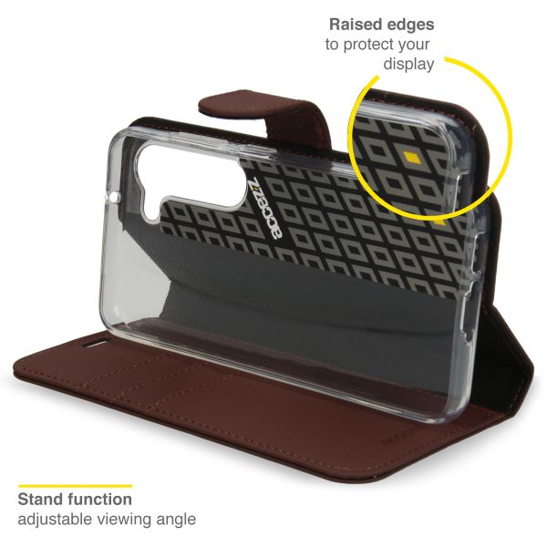 Accezz Wallet TPU Klapphülle Samsung Galaxy S23 Plus - Braun