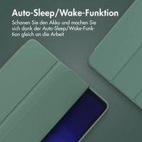 Accezz Smarte Klapphülle aus Silikon Samsung Galaxy Tab A9 Plus - Dunkelgrün
