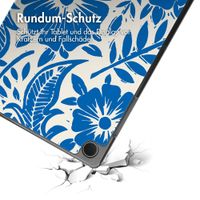 imoshion Design Trifold Klapphülle für das Samsung Galaxy Tab A9 Plus - Flower Tile