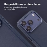 Accezz MagSafe Leather Backcover Apple iPhone 18 Pro Max / 17 Pro Max - Nightfall Blue