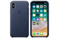 Apple Dunkelblaues Leder-Case für das iPhone X