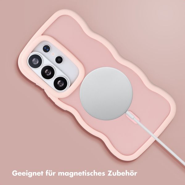 Selencia Wavy Backcover mit MagSafe Samsung Galaxy S26 Ultra - Soft Pink