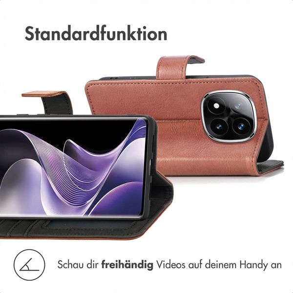 imoshion Luxuriöse Klapphülle Xiaomi Poco X7 - Braun