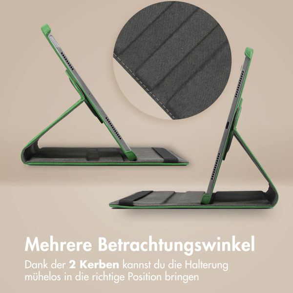 imoshion 360° drehbare Klapphülle Samsung Galaxy Tab S9 11.0 Zoll / Tab S10 FE / S9 FE 10.9 Zoll - Grün