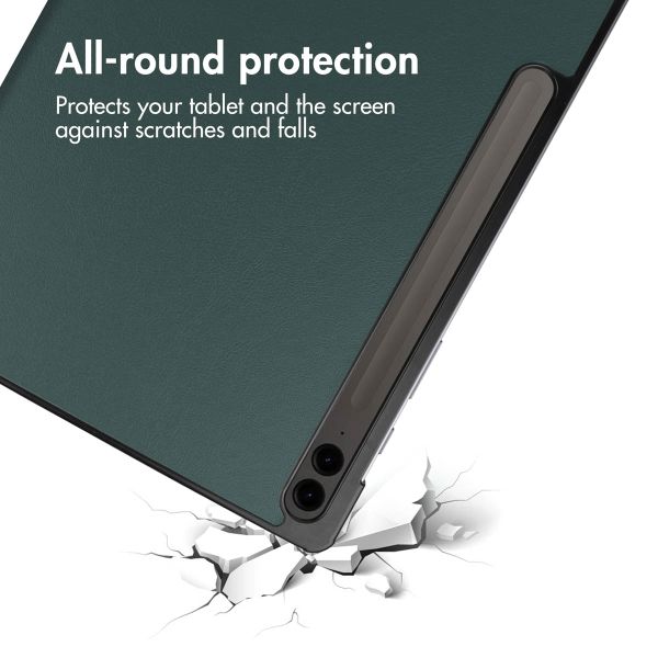 imoshion Trifold Klapphülle Samsung Galaxy Tab S10 Plus / Tab S9 FE Plus / Tab S9 Plus - Dunkelgrün