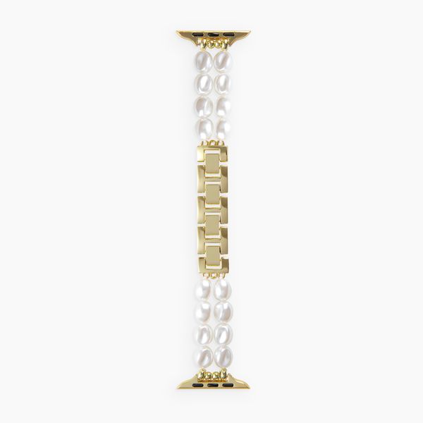 iDeal of Sweden Beaded Watch Band für Apple Watch | 38/40/41/42 mm - Classy White Pearl