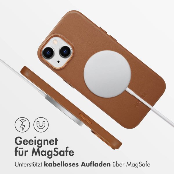 Accezz MagSafe Leather Backcover Apple iPhone 15 - Sienna Brown