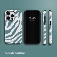 Selencia Vivid Back Cover Apple iPhone 14 Pro - Colorful Zebra Pine Blue