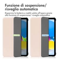 imoshion Trifold Klapphülle Apple iPad 11 (2025) 11 Zoll A16 / iPad 10 (2022) 10.9 Zoll - Beige