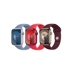 Apple 3 Pack Sport Armband für Apple Watch | 38/40/41 mm - Größe M/L - Winter Blue / (Product)RED / Plum