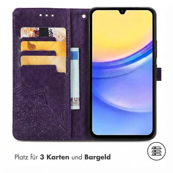 imoshion Mandala Klapphülle Samsung Galaxy A15 (5G/4G) - Violett