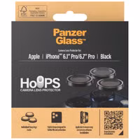 PanzerGlass Kameraprotektor Hoop Optic Rings für das Apple iPhone 15 Pro / 15 Pro Max