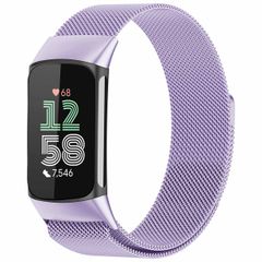 imoshion Magnetisches Milanaise Armband für das  Fitbit Charge 5 - Größe M - Violett