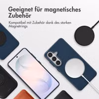 Accezz MagSafe Leather Backcover Samsung Galaxy S26 - Nightfall Blue