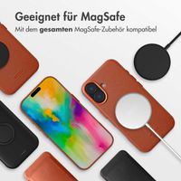 Accezz MagSafe Leather Backcover Apple iPhone 16 - Sienna Brown