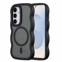 Selencia Wavy Backcover mit MagSafe Samsung Galaxy S24 / S25 - Schwarz