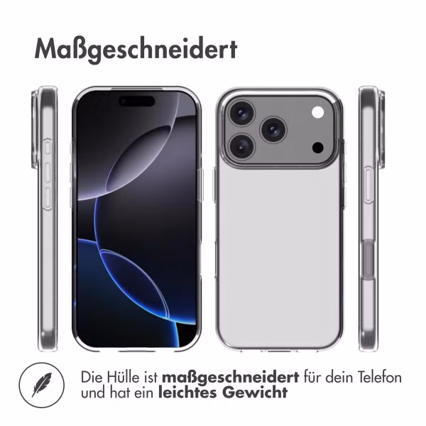 Accezz Clear TPU Backcover Apple iPhone 17 Pro Max - Transparent