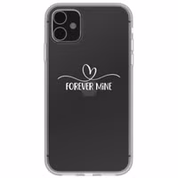 Personalisierte Hülle mit elegantem Herz Apple iPhone SE (2022 / 2020) / 8 / 7 - Transparent