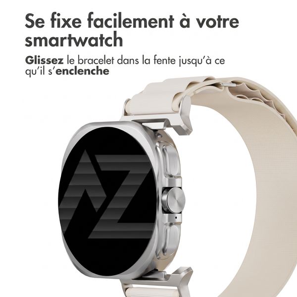 Accezz Nylon Alpine Armband für Samsung Galaxy Watch Ultra 2 (2026) / Ultra (2024/2025) - Polarstern