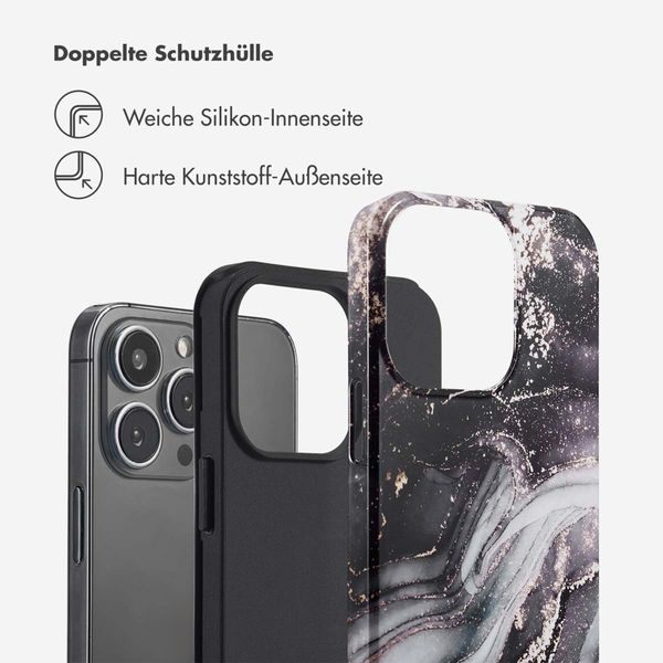 Selencia Vivid Back Cover Apple iPhone 13 Pro - Chic Marble Black