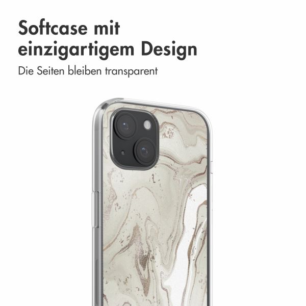 imoshion  Design Hülle für das iPhone 15 - Sandy Marble