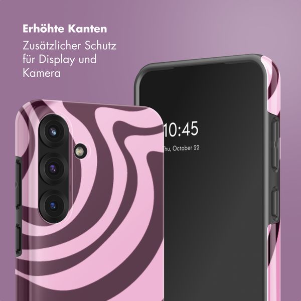 Selencia Vivid Rückabdeckung mit MagSafe Samsung Galaxy S25 - Wavy Swirl Pink Plum
