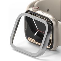 Ringke Bezel Styling für die Apple Watch Series 7 / 8 / 9 - 41 mm - Hairline Plain Silver