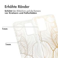 imoshion Design Hülle Motorola Moto G54 - Golden Leaves Transparent