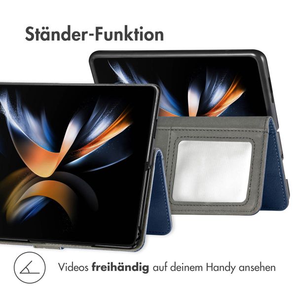 imoshion Luxuriöse Klapphülle für das Samsung Galaxy Z Fold 5 - Dunkelblau