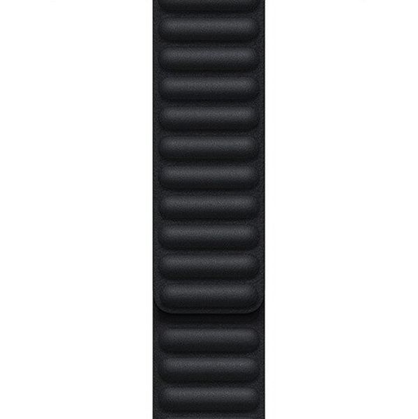Apple Leather Link Armband für das  Apple Watch Series 1 t/m 11 / SE / Ultra (44/45/46/49 mm) - Größe M/L - Midnight