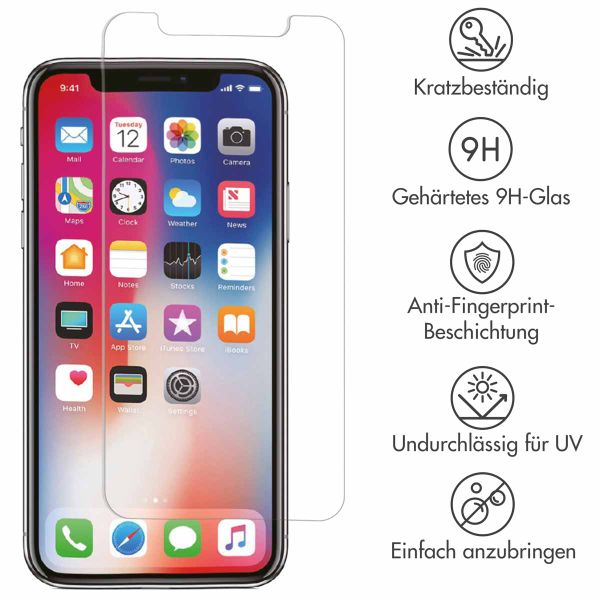 Accezz Displayschutz 2er-pack aus gehärtetem Glas Apple iPhone 11 Pro / Xs / X