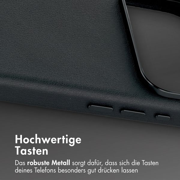 Accezz MagSafe Leather Backcover Apple iPhone 18 Pro / 17 Pro - Onyx Black