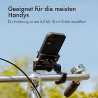 imoshion Aluminium Fahrrad-Handyhalterung - 360° drehbar - Leichtgewicht - Universell - Schwarz