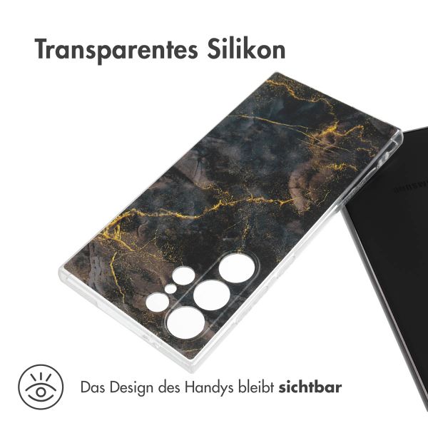 imoshion Design Hülle für das Samsung Galaxy S24 Ultra - Black Marble