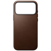 Nomad Traditional Leather Backcover mit MagSafe Apple iPhone 18 Pro Max - Brown